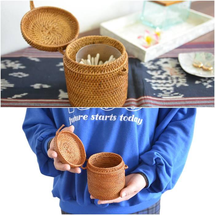 天然素材 アタ 正方形バスケット アタバスケット