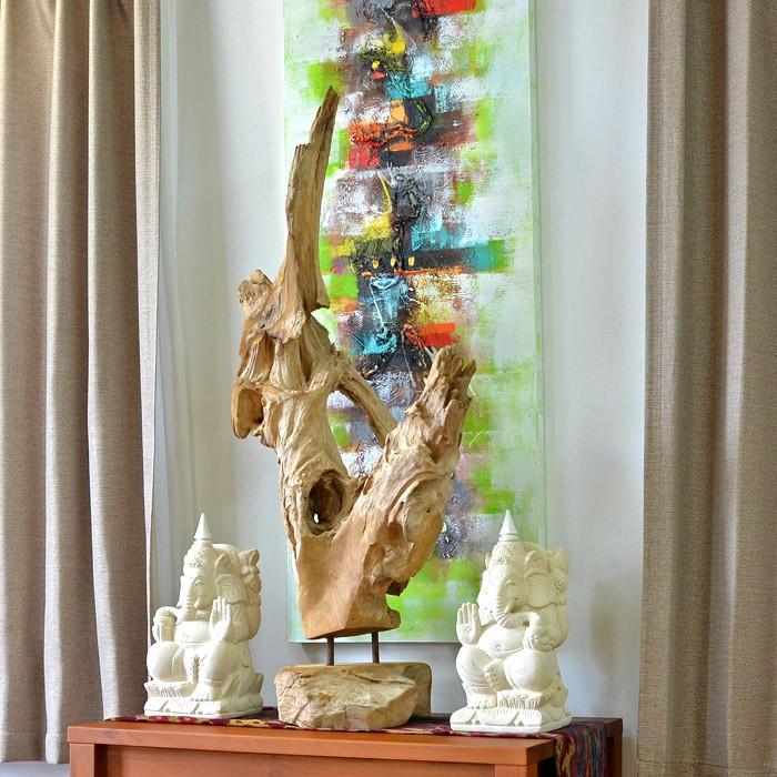 チーク切り株 オブジェ 自然素材 置き物 ナチュラル おしゃれ きれい