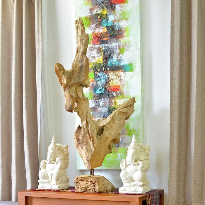 チーク切り株 オブジェ 自然素材 置き物 ナチュラル おしゃれ きれい