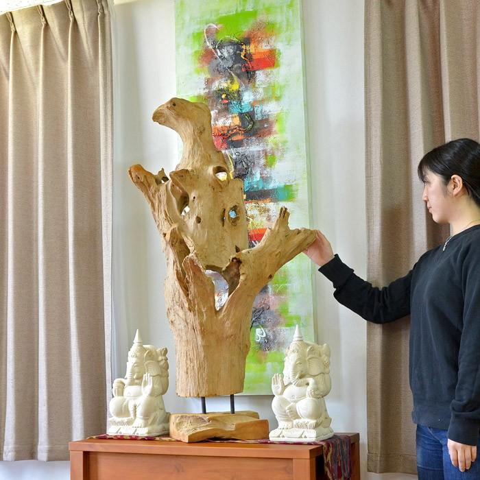 チーク切り株 【7】 オブジェ 自然素材 置き物 ナチュラル おしゃれ 
