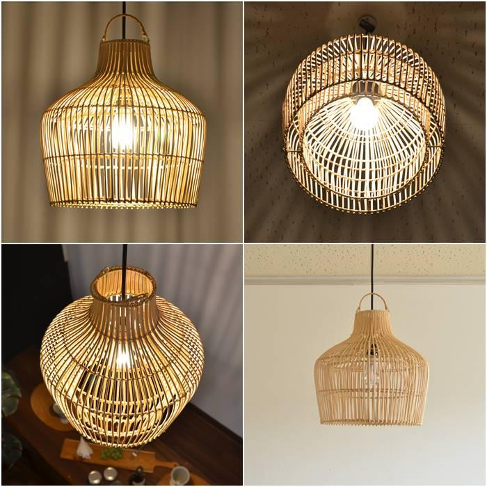 ナショナル　ラタン風　編み込み　アジアンペンダントライト　レトロ 値下げ】ナショナル ラタン風 編み込み アジアンペンダント