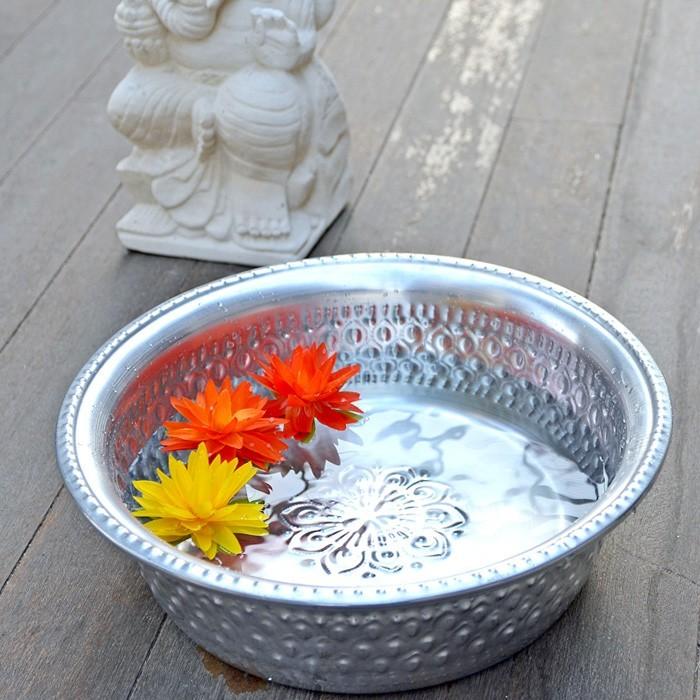 アルミフットバスボウル C 直径38cm 水受け たらい ボール ガーデン