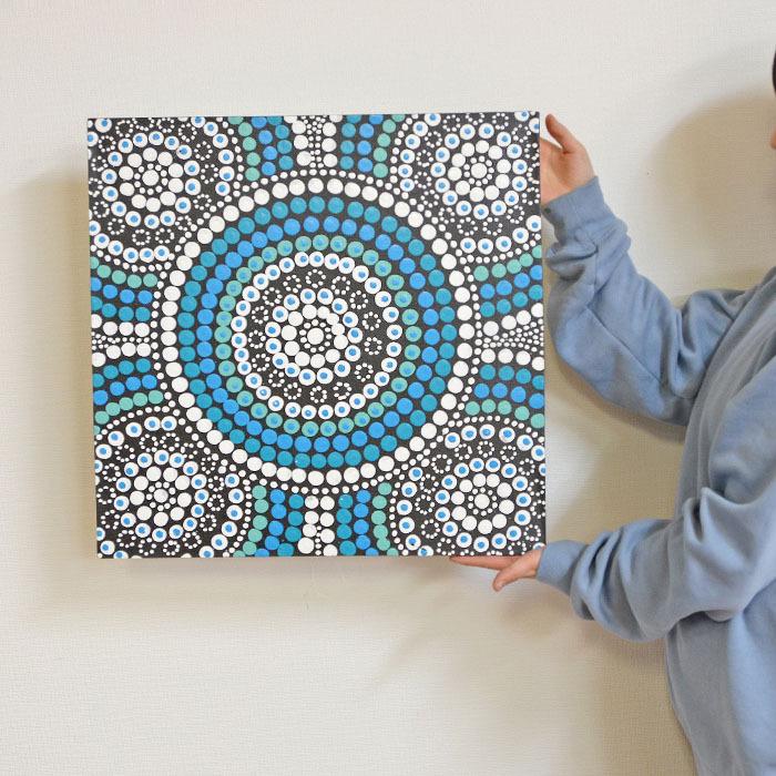 バリ島 ドットアート《50cm×50cm》絵画 ハンドペイント インテリア 