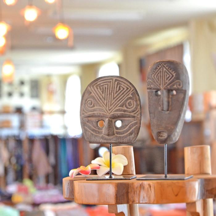 アジアン ティモールマスクスタンド Atype ウッド 木 木製 オブジェ