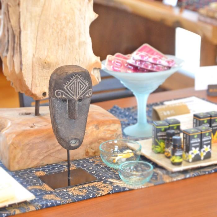 SOLD AUT アジアン お面 右のみ アジアン ティモールマスクスタンド Btype ウッド 木 木製 オブジェ