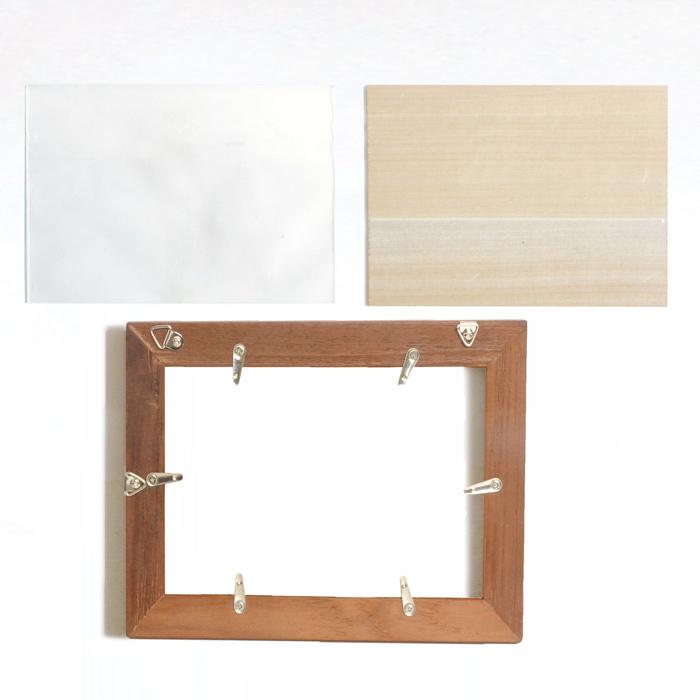 【浮かし額装】ダークブラウン 木製フレーム ガラス付き syosyudo_fr-003