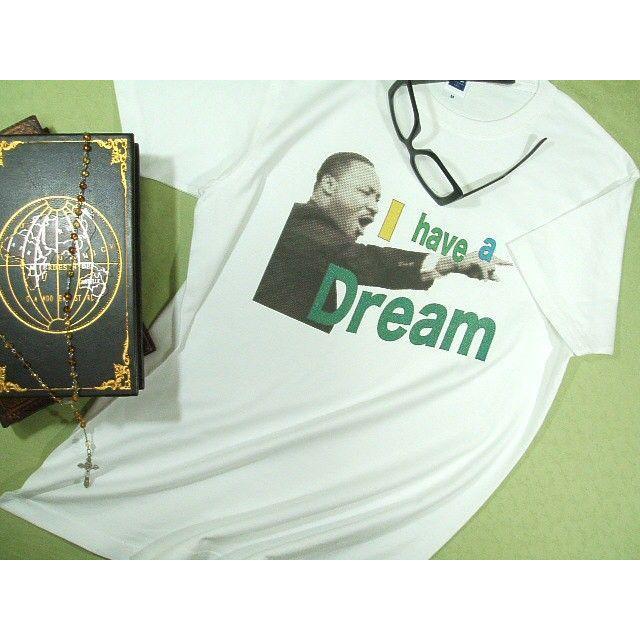 I have a Dreamキング牧師炎の演説Tシャツ【土日も発送・送料無料