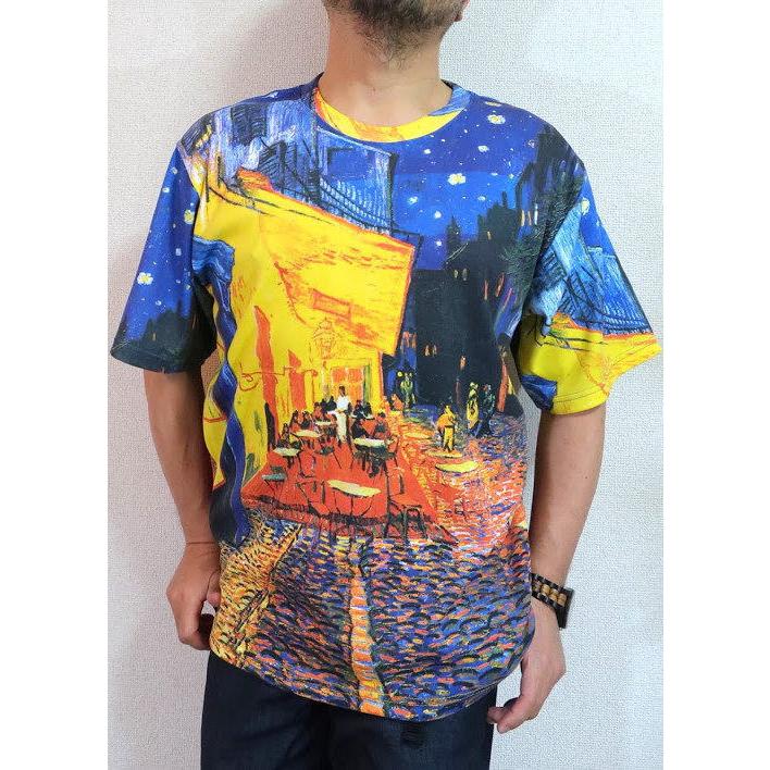 49 ゴッホ Gogh 90年代ヴィンテージ 夜のカフェテラス アートTシャツ ゴッホ夜のカフェテラスTシャツ【土日も発送・送料無料】ゴッホのT