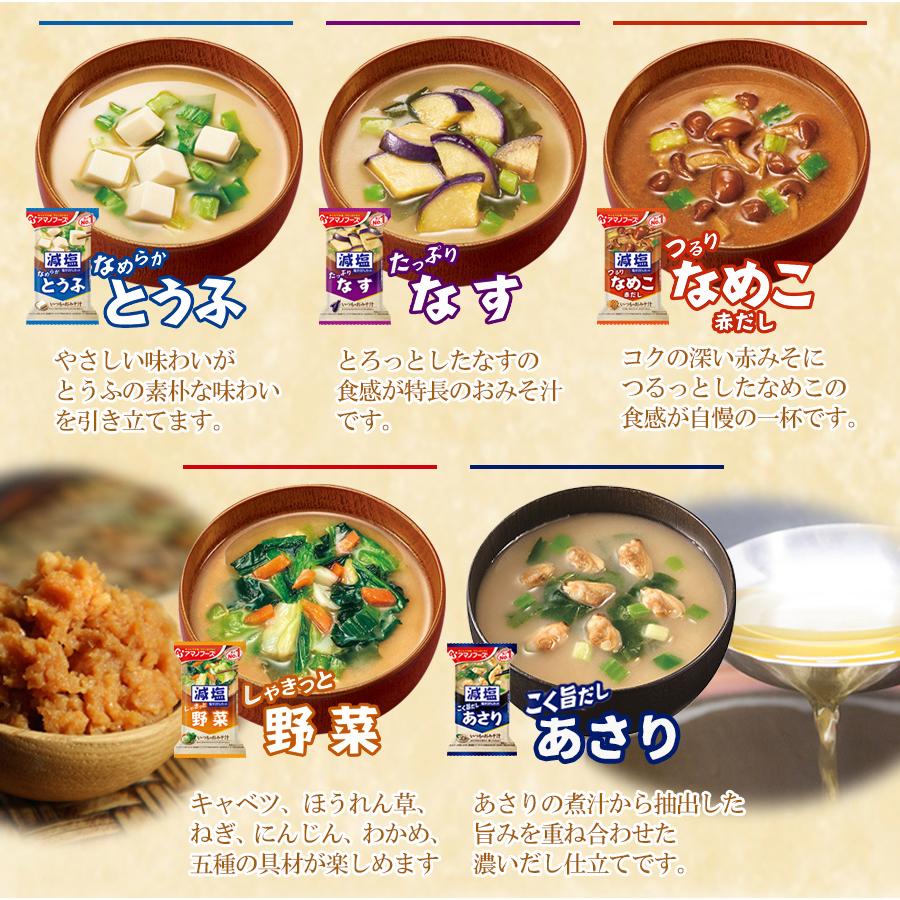 アマノフーズ 減塩味噌汁 いつものおみそ汁バラエティセット 5種類計10 