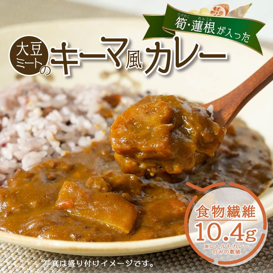 クーポンあり レトルトカレー 大豆ミートのキーマカレー 食物繊維1日に必要な1/2摂取 180ｇX6個 レトルト食品詰め合わせ｜asianlife｜04