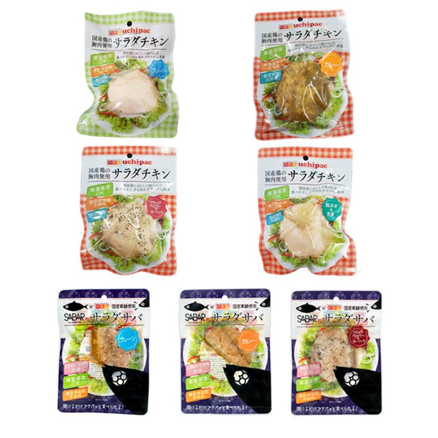 レトルト食品 サラダチキン サバお試し7種類14食セット 無添加 Uchipac 常温ロングライフ T65fs7214 自然派ストア Sakura 通販 Yahoo ショッピング