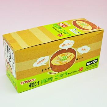 フリーズドライ味噌汁 粕汁 豚肉とごぼう まんぞく仕立ておみそ汁 10食入 沢の鶴 酒粕使用 インスタント味噌汁|asianlife|03