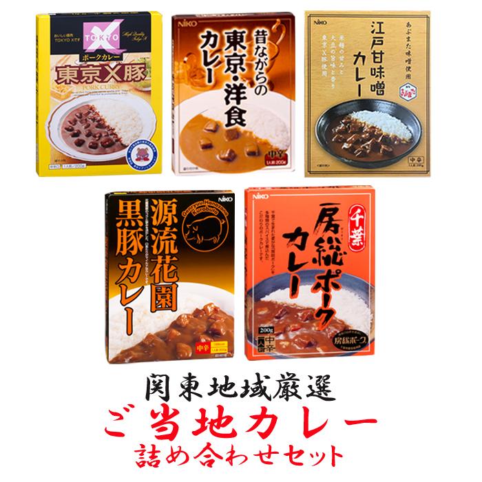 関東地域厳選 お洒落 ご当地カレー 人気定番の 5種類10食詰め合わせセット レトルト食品 レトルトカレー