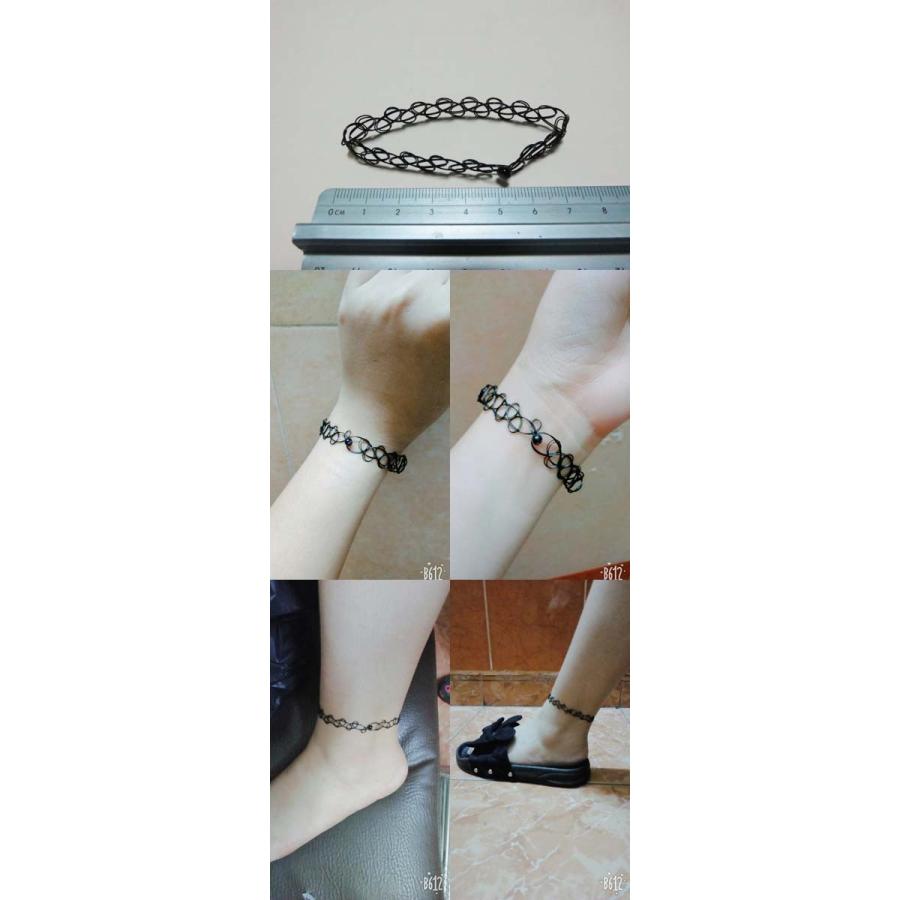 チョーカー 手首 足首 アクセサリー ブレスレット アンクレット タトゥー風 刺青風 メッシュ 網 編み ブレス 人気 1 アジアンマーケット ヤフー店 通販 Yahoo ショッピング