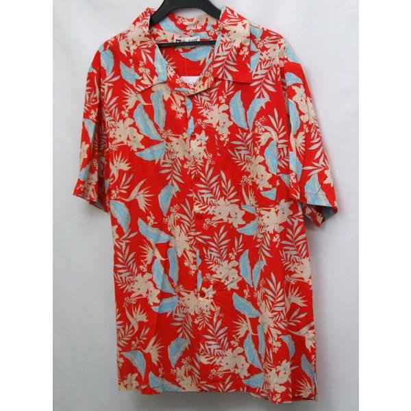 メンズ夏おしゃれ アロハシャツ 半袖ポケット付き サイズ：M／L