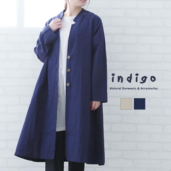 スプリングコート レディース 40代 50代 60代 綿 麻 春 秋 長袖