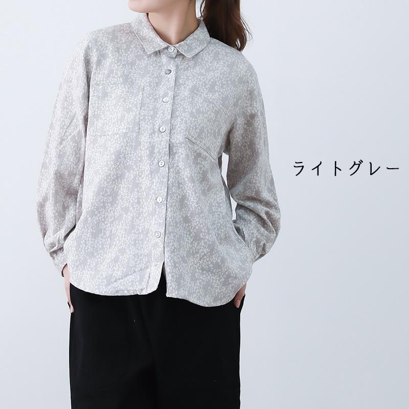 ブラウス 50代 レディース 長袖 トップス シャツ インド綿 秋 冬 60代 70代 ゆったり 綿100% ミセス ファッション 服 indigo インディゴ プレゼント ギフト | indigo（ファッション） | 01