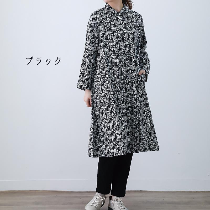 ワンピース レディース 50代 秋 冬 大きいサイズ 長袖 60代 70代 ゆったり 綿100% ミセス ファッション 服 indigo インディゴ プレゼント ギフト | indigo（ファッション） | 03