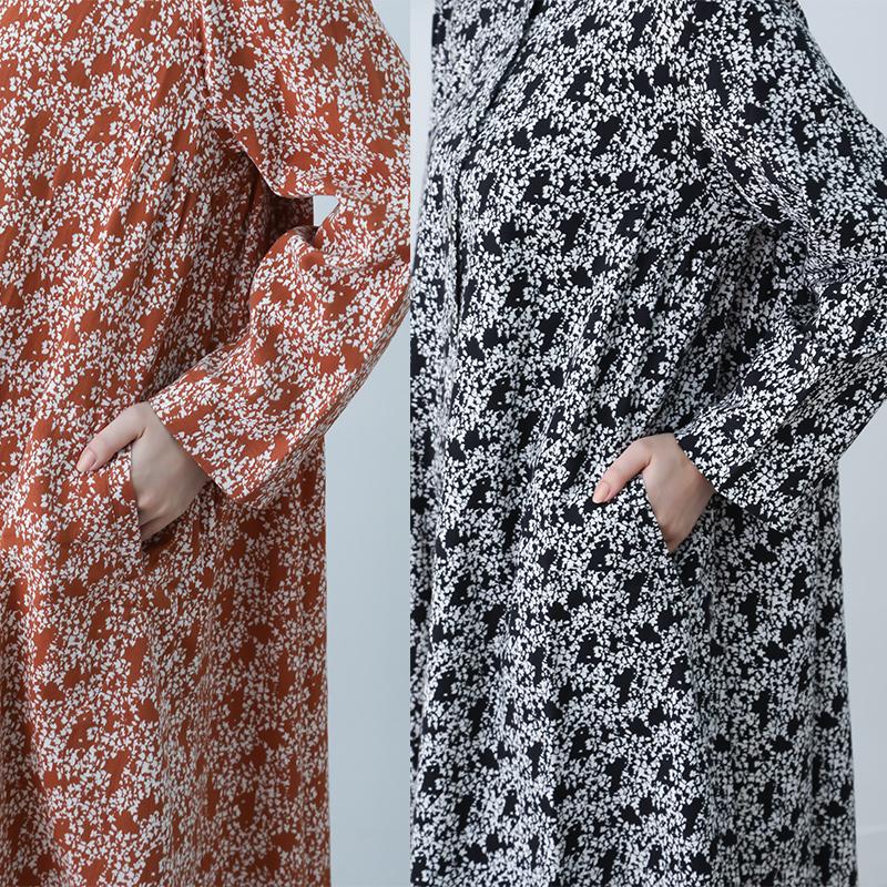 ワンピース レディース 50代 秋 冬 大きいサイズ 長袖 60代 70代 ゆったり 綿100% ミセス ファッション 服 indigo インディゴ プレゼント ギフト | indigo（ファッション） | 09