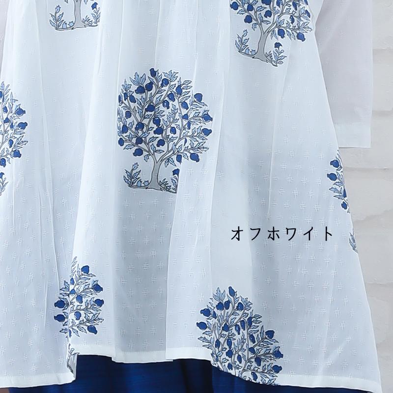 indigo チュニック 50代 60代 レディース 春 夏 7分袖 ML 体型カバー A