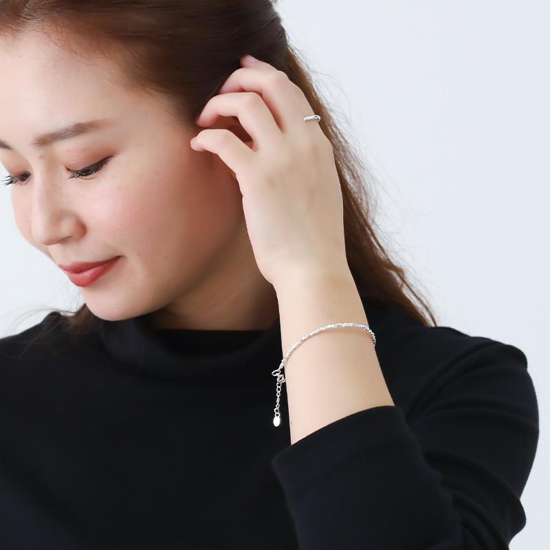 ansil（アンシル） ブレスレット カレンシルバー ビーズ レディース