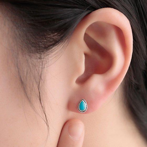 ansil ターコイズ ピアス シルバー925 アレルギー対応 ansil ターコイズ ピアス シルバー925 アレルギー対応