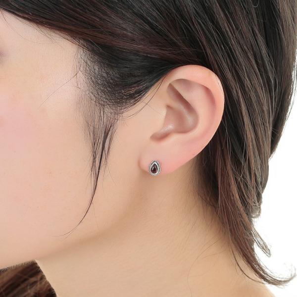 ansil（アンシル） ピアス アレルギー対応 レディース ガーネット