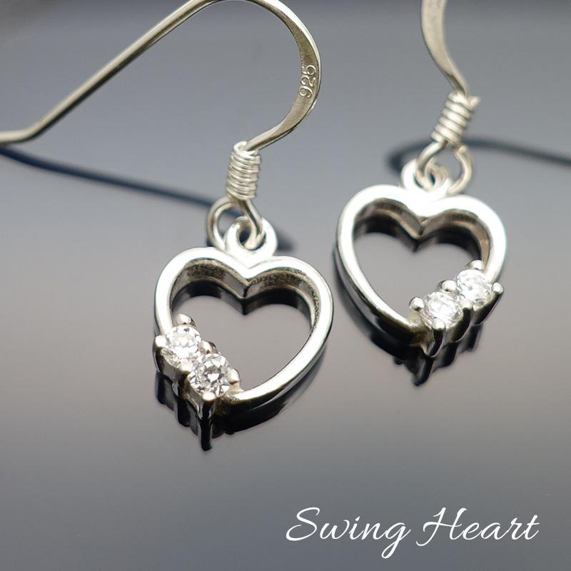 ansil（アンシル） ピアス ハート 揺れる アレルギー対応 シルバー925