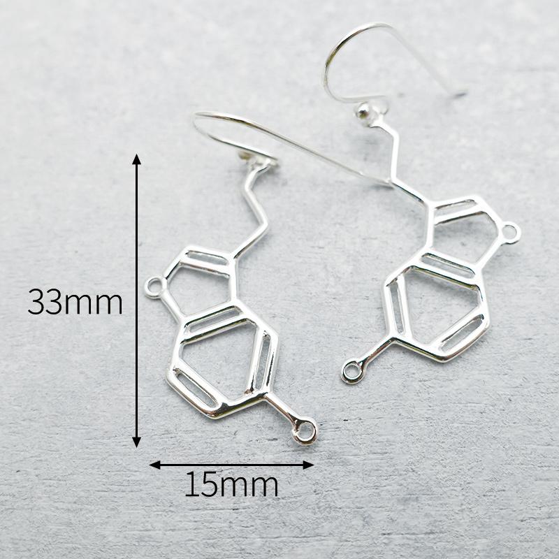 ピアス 化学式 セロトニン 揺れる シルバー925 アレルギー対応 サイエンス レディース アクセサリー プレゼント ギフト 30代 40代 50代 | ansil | 06