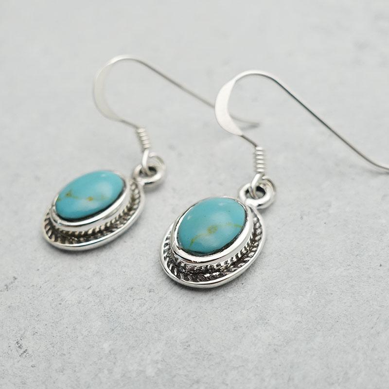 ターコイズ ピアス 揺れる シルバー925 アレルギー対応 レディース 12月誕生石 トルコ石 アクセサリー プレゼント ギフト 40代 50代 60代 | ansil | 05