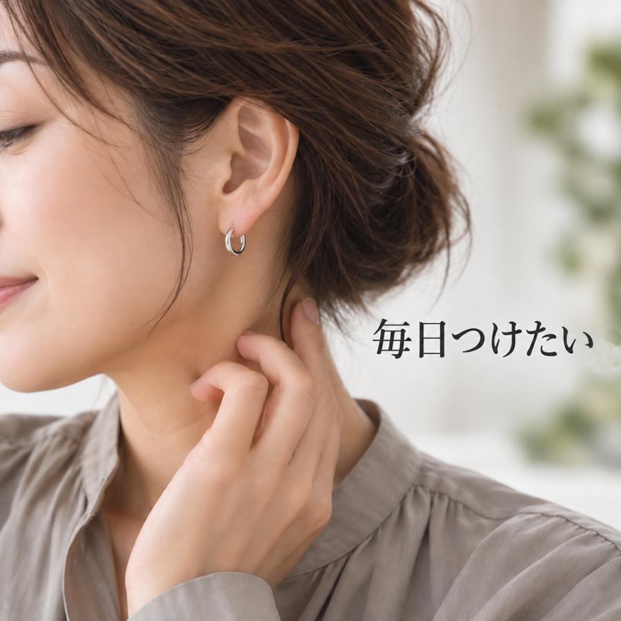ansil（アンシル） フープピアス レディース シルバー925 小さめ 10mm