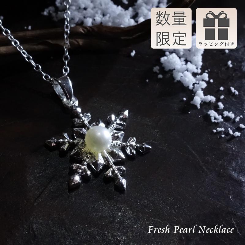 ネックレス レディース 雪の結晶 スノー パール ペンダント 金属アレルギー対応ニッケルフリー スノーフレーク 冬 ウインター ジュエリー アクセサリー 送料無料 Sph 212 シルバージュエリー アンシル 通販 Yahoo ショッピング