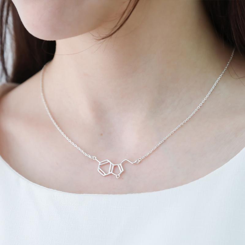 ネックレス 化学式 セロトニン レディース アクセサリー シルバー925 アレルギー対応 サイエンス ジュエリー プレゼント ギフト 30代 40代 50代 | ansil | 03