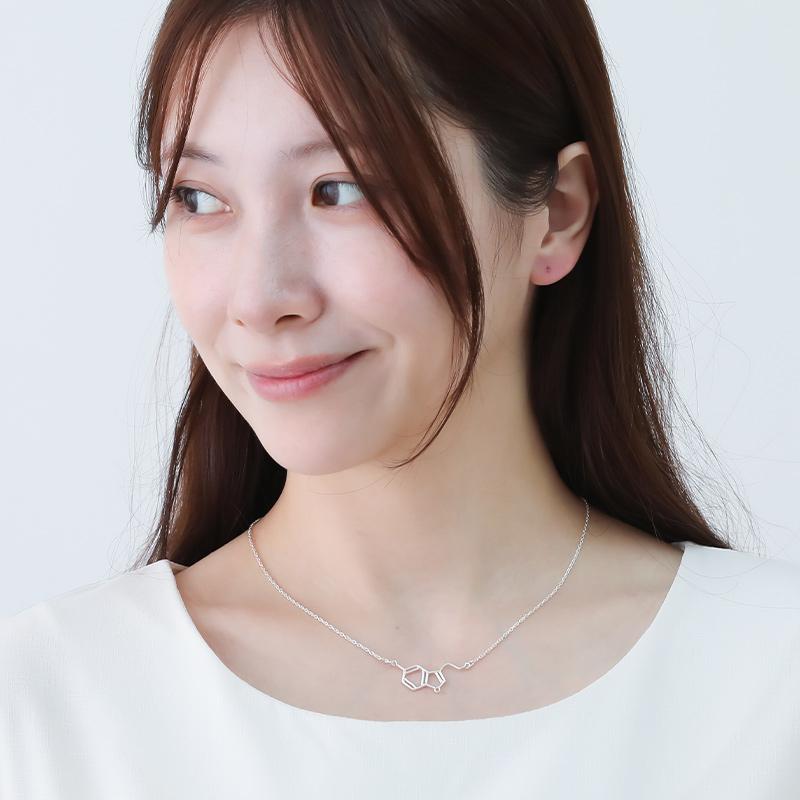 ネックレス 化学式 セロトニン レディース アクセサリー シルバー925 アレルギー対応 サイエンス ジュエリー プレゼント ギフト 30代 40代 50代 | ansil | 04