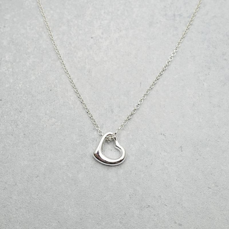 ネックレス オープンハート レディース アクセサリー シルバー925 アレルギー対応 上品 ペンダント ジュエリー プレゼント ギフト 20代 30代 40代 | ansil | 08