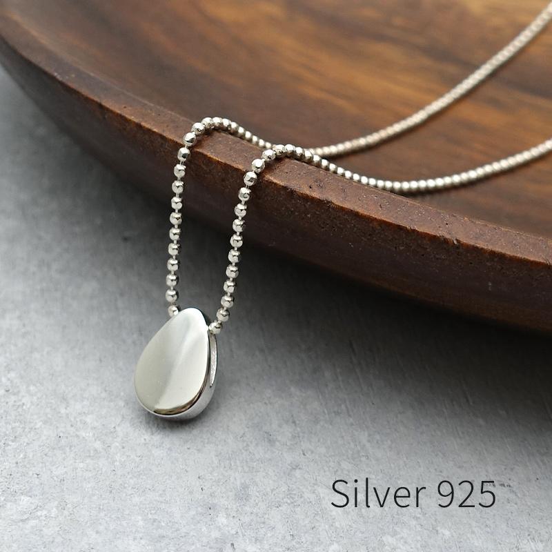 ネックレス ドロップ レディース シルバー925 アレルギー対応 しずく型 小さめ アクセサリー プレゼント ギフト 20代 30代 40代 | ansil