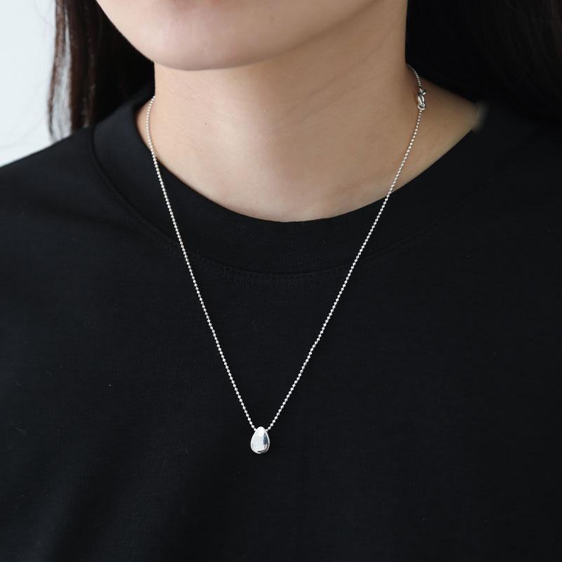 ネックレス ドロップ レディース シルバー925 アレルギー対応 しずく型 小さめ アクセサリー プレゼント ギフト 20代 30代 40代 | ansil | 03