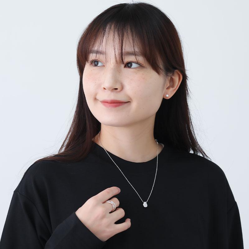 ネックレス ドロップ レディース シルバー925 アレルギー対応 しずく型 小さめ アクセサリー プレゼント ギフト 20代 30代 40代 | ansil | 04