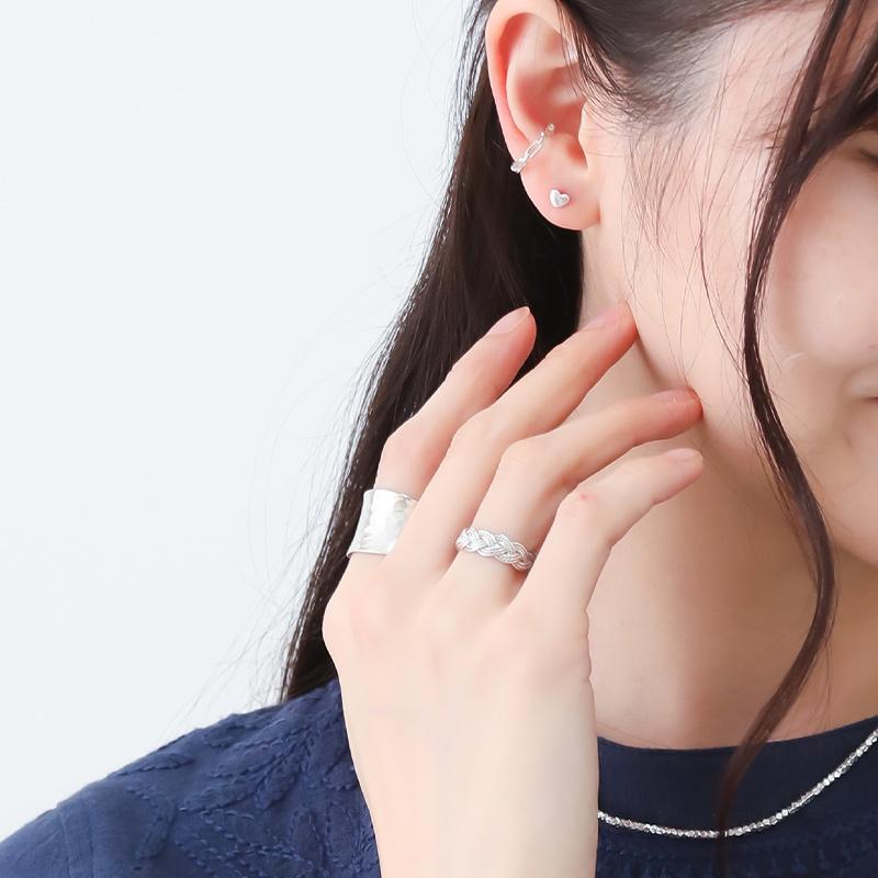 ansil（アンシル） シルバーリング レディース 指輪 編み込み シルバー