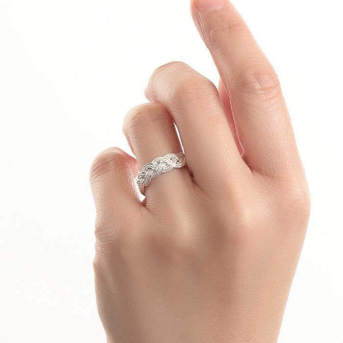 ansil（アンシル） シルバーリング レディース 指輪 編み込み シルバー