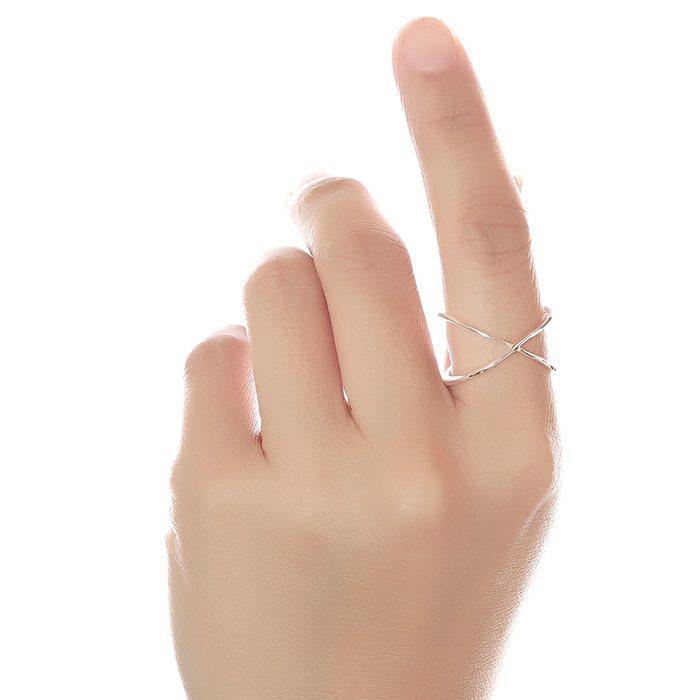シルバーリング レディース 太め シルバー925 指輪 クロス Xリング アレルギー対応 11号 13号 14号 アクセサリー ギフト プレゼント | ansil | 03