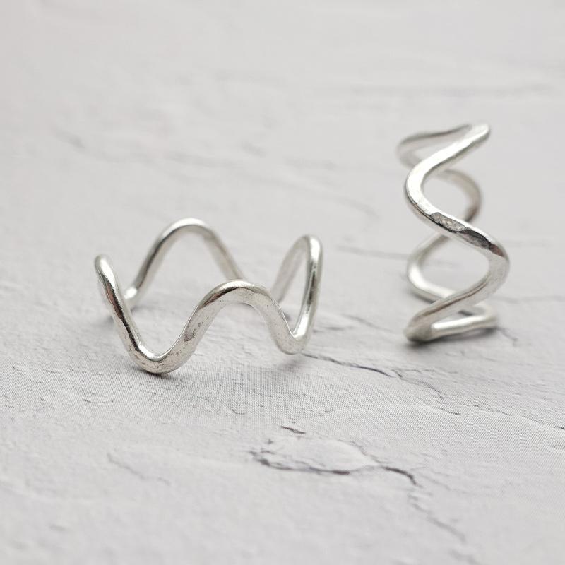 ansil（アンシル） カレンシルバーリング 指輪 レディース 波 ウエイブ
