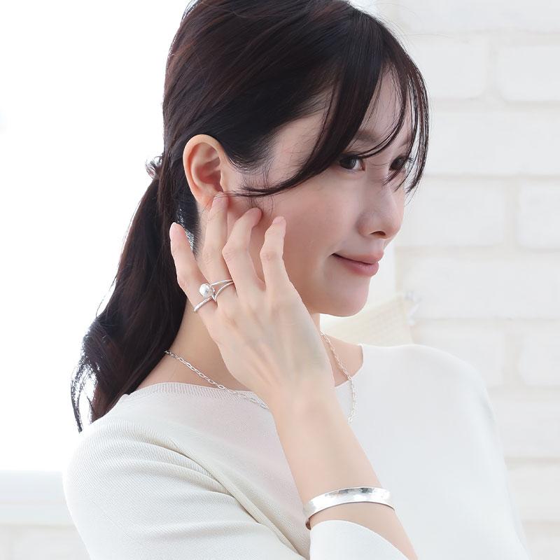 カレンシルバーリング 指輪 レディース メンズ 13号 15号 17号 19号 フリー シルバー925 シルバー950 アレルギー対応 アクセサリー プレゼント | ansil | 03