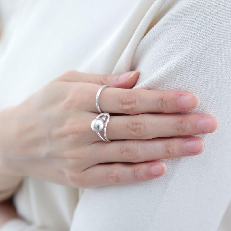 カレンシルバーリング 指輪 レディース メンズ 13号 15号 17号 19号 フリー シルバー925 シルバー950 アレルギー対応 アクセサリー プレゼント | ansil | 05