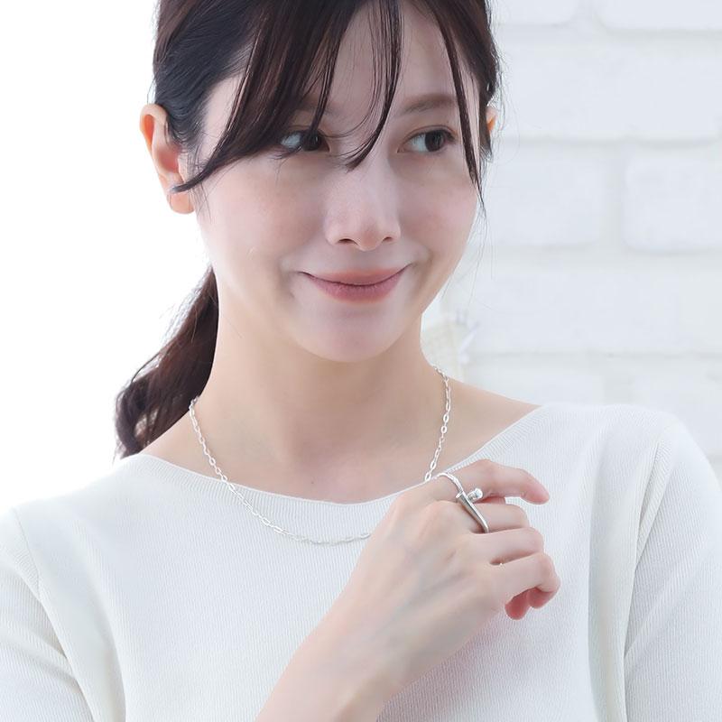 カレンシルバーリング 指輪 レディース メンズ ひねり 13号 15号 17号 フリー シルバー925  シルバー950 アクセサリー プレゼント | ansil | 03