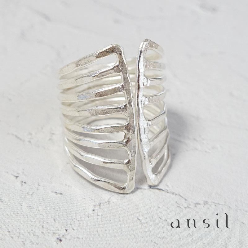 カレンシルバーリング 指輪 レディース 太め 13号 17号 19号 21号 フリー 金属アレルギー対応 シルバー925  シルバー950 アクセサリー プレゼント | ansil