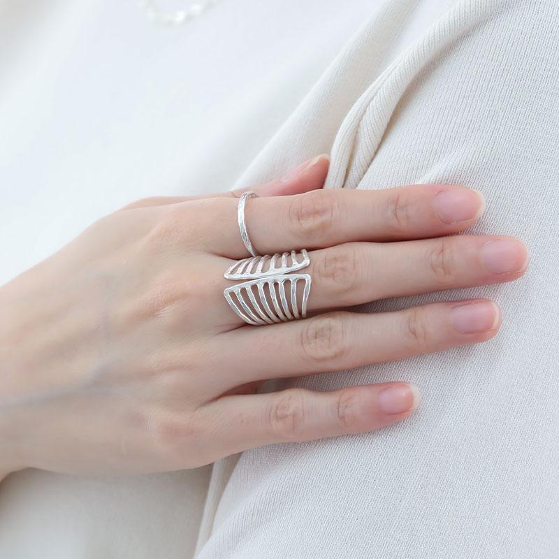 カレンシルバーリング 指輪 レディース 太め 13号 17号 19号 21号 フリー 金属アレルギー対応 シルバー925  シルバー950 アクセサリー プレゼント | ansil | 05