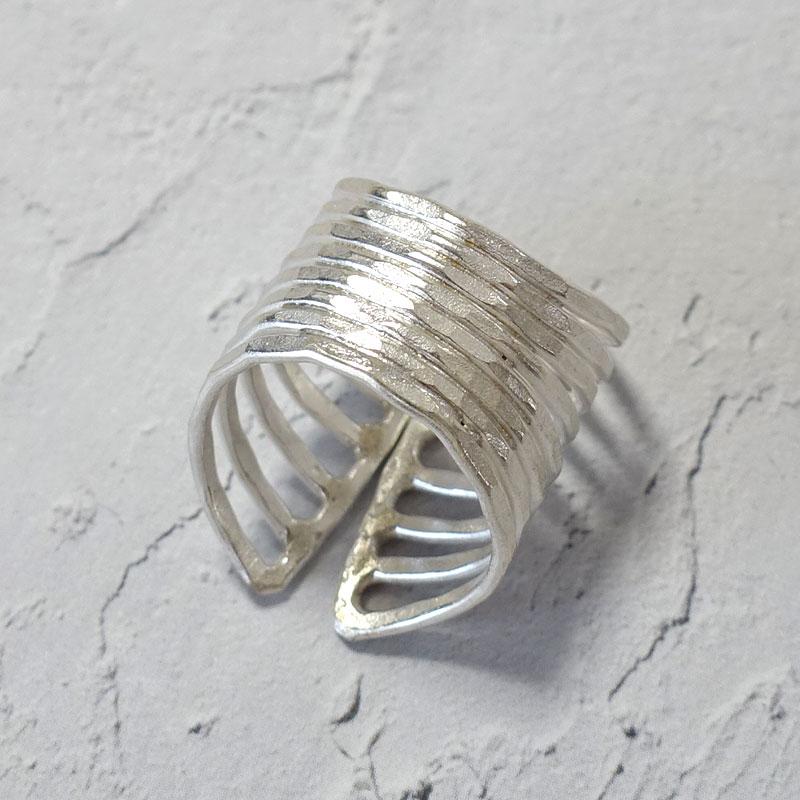 カレンシルバーリング 指輪 レディース 太め 13号 17号 19号 21号 フリー 金属アレルギー対応 シルバー925  シルバー950 アクセサリー プレゼント | ansil | 06