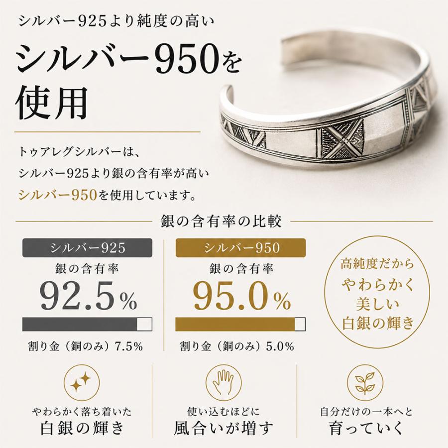 ansil（アンシル） トゥアレグシルバー リング シルバー950 指輪