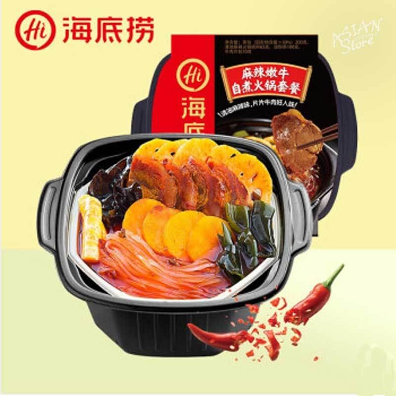 常温便】海底労 インスタント火鍋（マーラービーフ）/海底撈自熱小火鍋